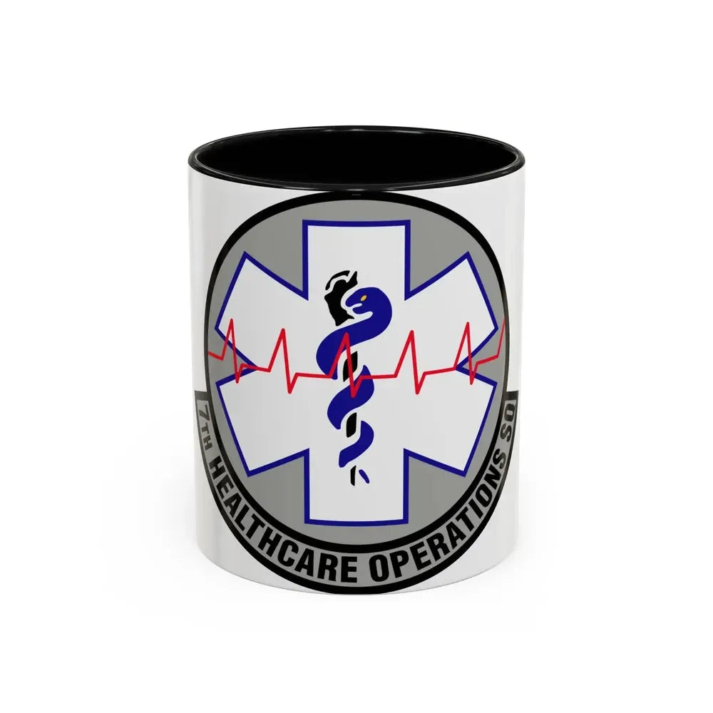 7 Healthcare Operations Squadron AFGSC (U.S. Air Force) Accent Coffee Mug 11oz Black - Go Mug Yourself