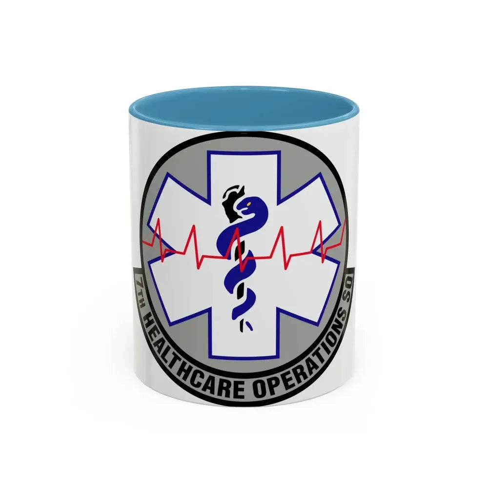 7 Healthcare Operations Squadron AFGSC (U.S. Air Force) Accent Coffee Mug 11oz Light Blue - Go Mug Yourself