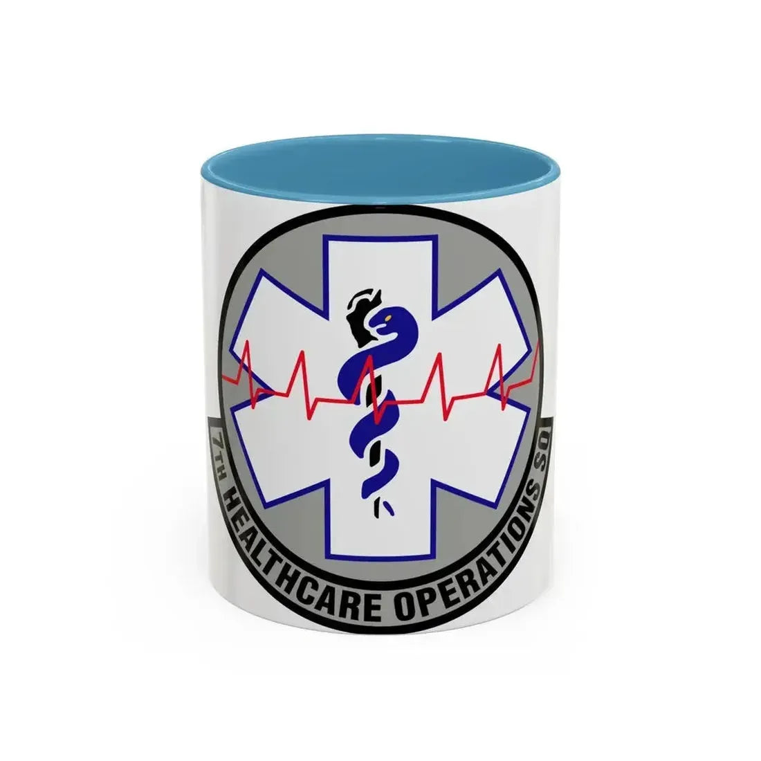 7 Healthcare Operations Squadron AFGSC (U.S. Air Force) Accent Coffee Mug 11oz Light Blue - Go Mug Yourself