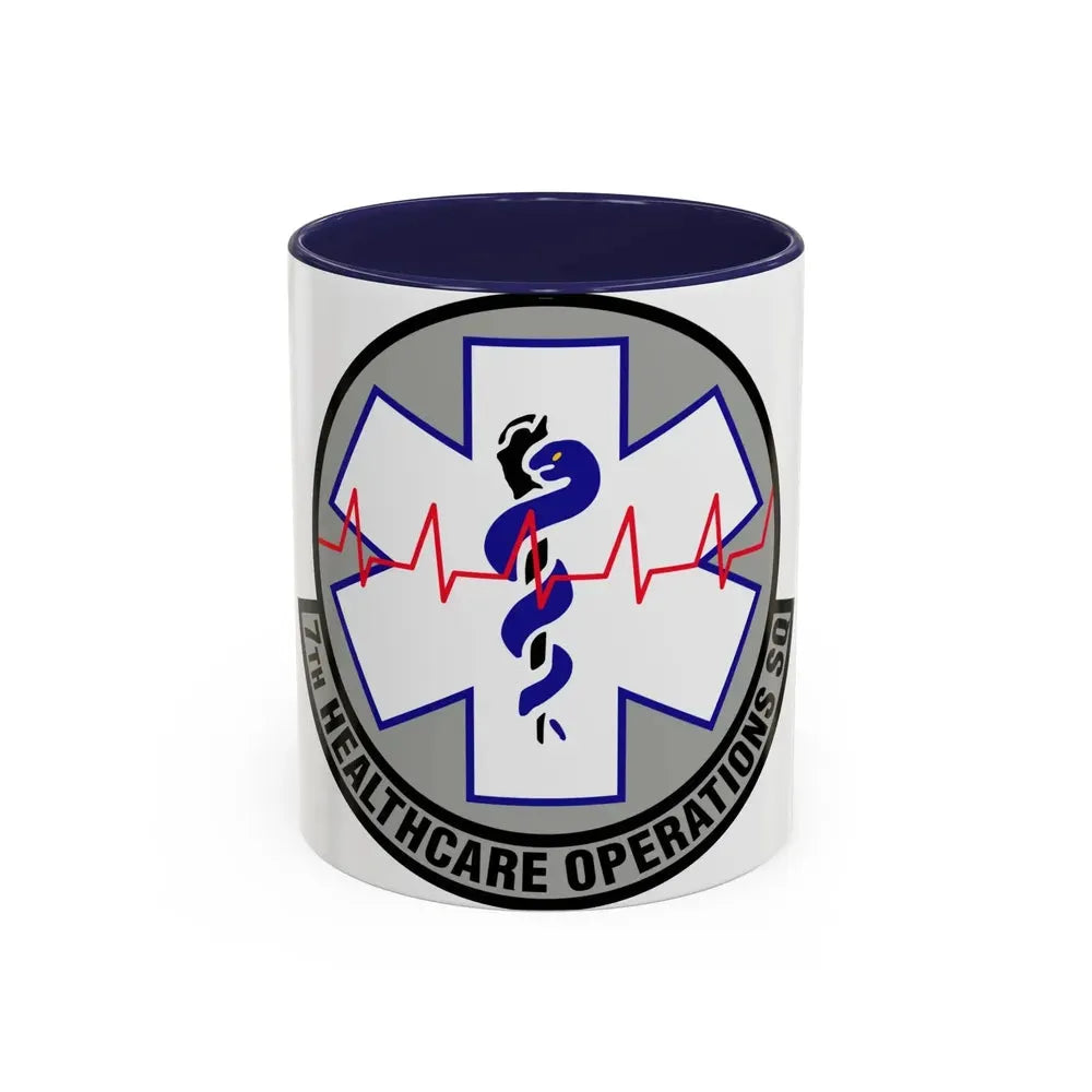 7 Healthcare Operations Squadron AFGSC (U.S. Air Force) Accent Coffee Mug 11oz Navy - Go Mug Yourself