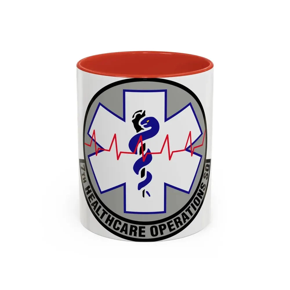 7 Healthcare Operations Squadron AFGSC (U.S. Air Force) Accent Coffee Mug 11oz Red - Go Mug Yourself