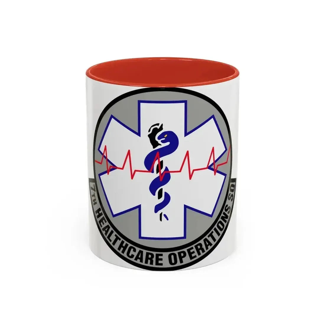 7 Healthcare Operations Squadron AFGSC (U.S. Air Force) Accent Coffee Mug 11oz Red - Go Mug Yourself