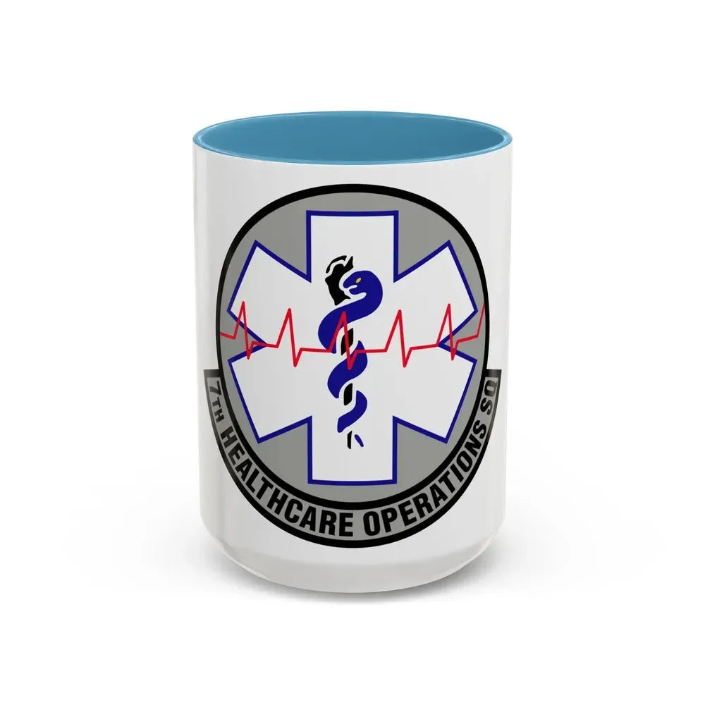 7 Healthcare Operations Squadron AFGSC (U.S. Air Force) Accent Coffee Mug 15oz Light Blue - Go Mug Yourself