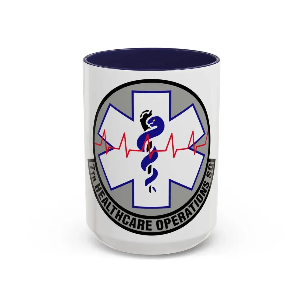 7 Healthcare Operations Squadron AFGSC (U.S. Air Force) Accent Coffee Mug 15oz Navy - Go Mug Yourself