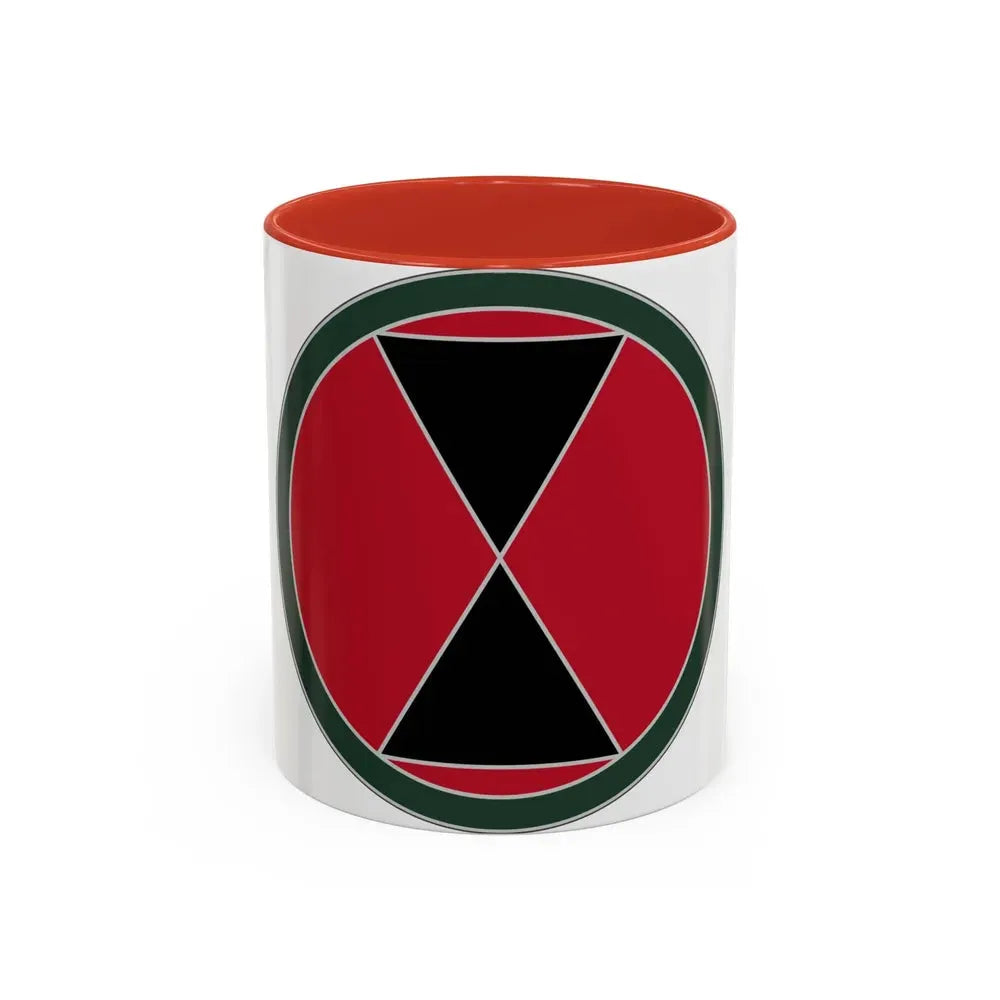 7 Infantry Division (U.S. Army) Accent Coffee Mug 11oz Red - Go Mug Yourself
