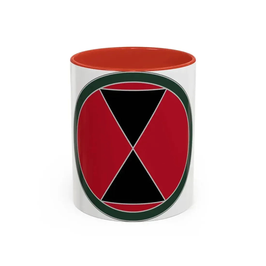 7 Infantry Division (U.S. Army) Accent Coffee Mug 11oz Red - Go Mug Yourself