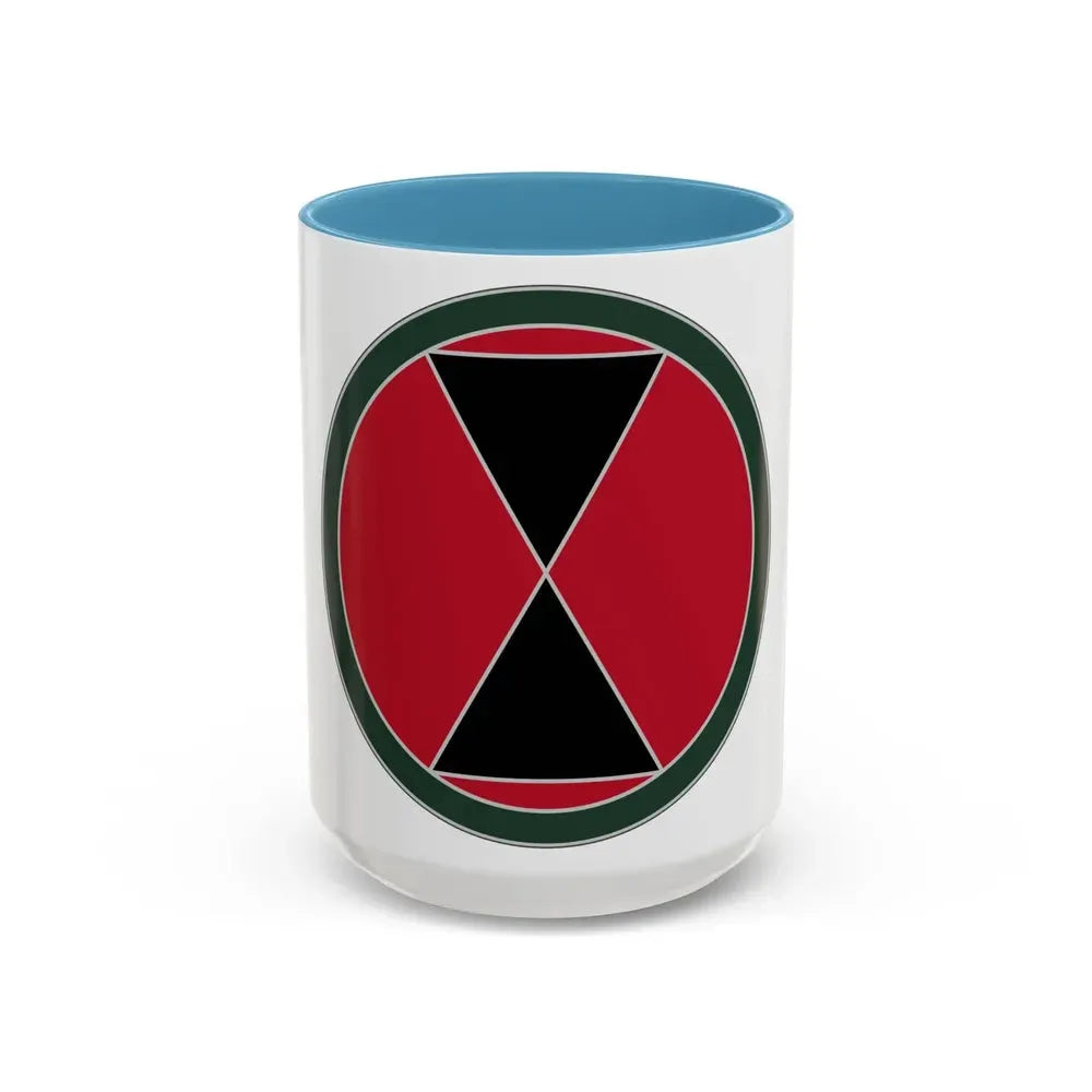 7 Infantry Division (U.S. Army) Accent Coffee Mug 15oz Light Blue - Go Mug Yourself