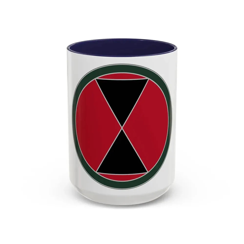 7 Infantry Division (U.S. Army) Accent Coffee Mug 15oz Navy - Go Mug Yourself