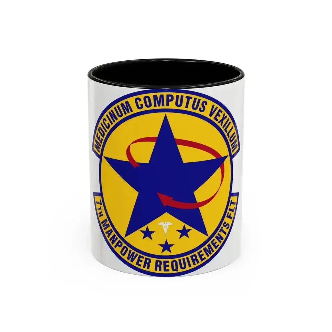 7 Manpower Requirements Flight AFMA (U.S. Air Force) Accent Coffee Mug 11oz Black - Go Mug Yourself