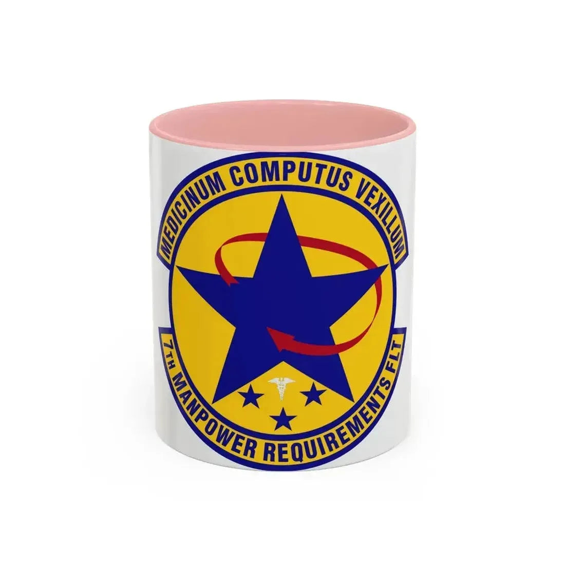 7 Manpower Requirements Flight AFMA (U.S. Air Force) Accent Coffee Mug 11oz Pink - Go Mug Yourself