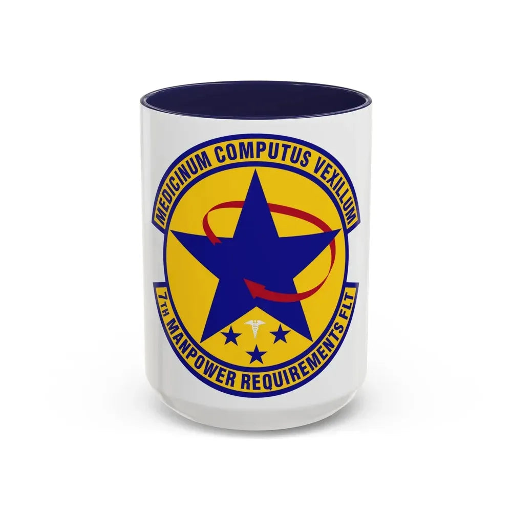 7 Manpower Requirements Flight AFMA (U.S. Air Force) Accent Coffee Mug 15oz Navy - Go Mug Yourself