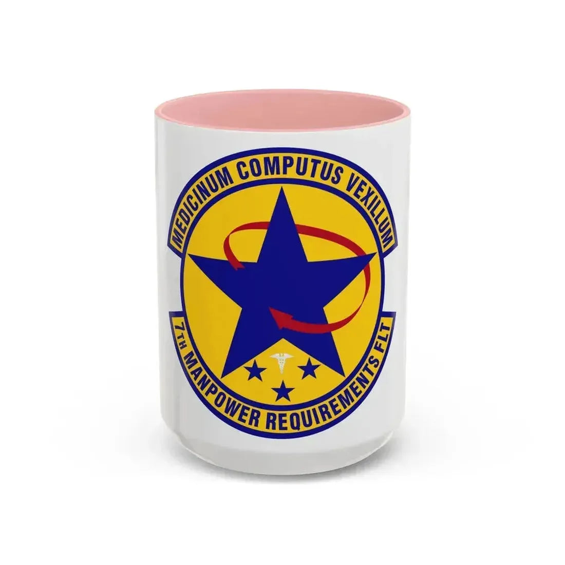 7 Manpower Requirements Flight AFMA (U.S. Air Force) Accent Coffee Mug 15oz Pink - Go Mug Yourself