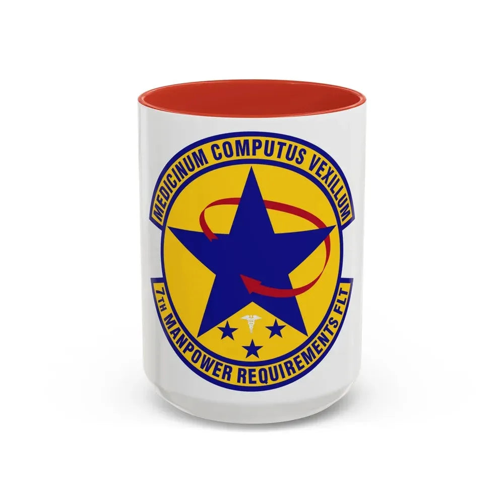 7 Manpower Requirements Flight AFMA (U.S. Air Force) Accent Coffee Mug 15oz Red - Go Mug Yourself