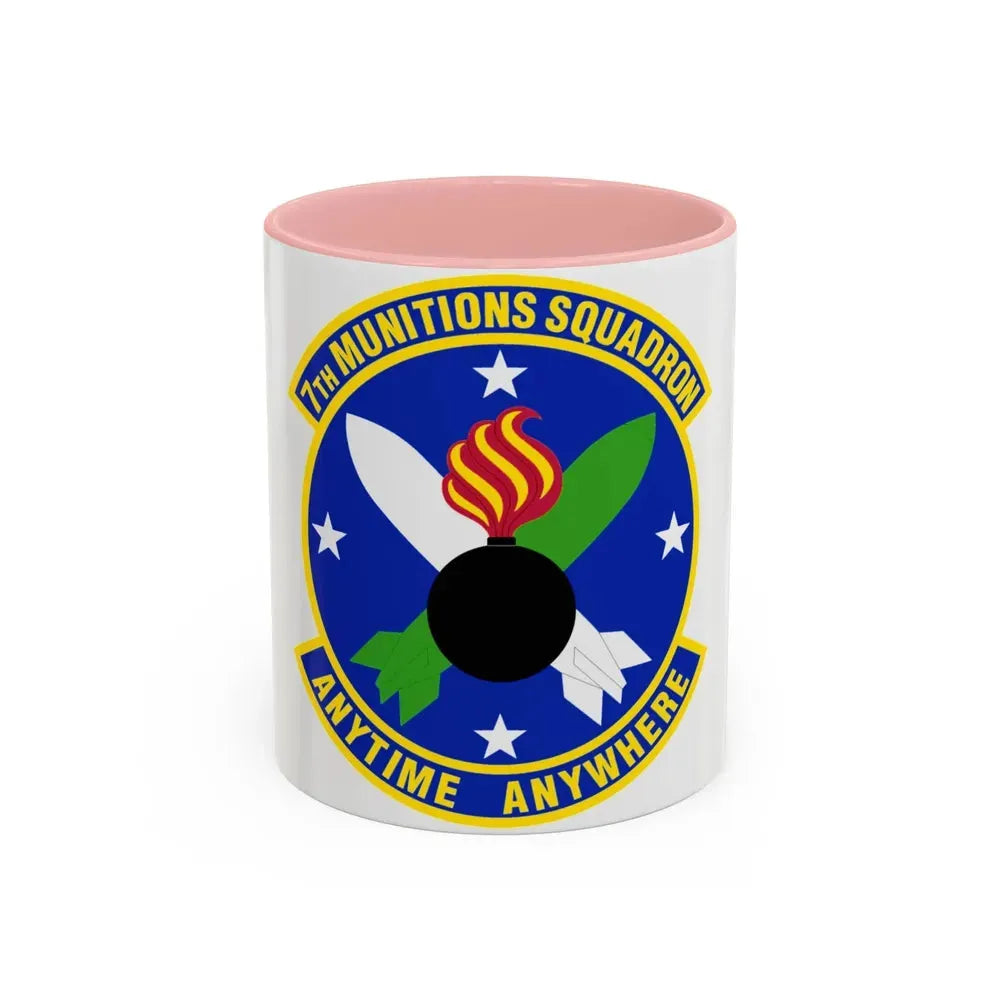 7 Munitions Squadron ACC (U.S. Air Force) Accent Coffee Mug 11oz Pink - Go Mug Yourself