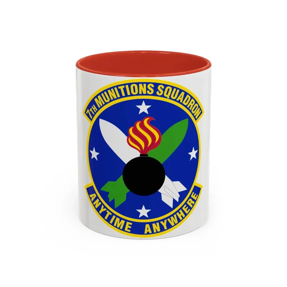 7 Munitions Squadron ACC (U.S. Air Force) Accent Coffee Mug 11oz Red - Go Mug Yourself
