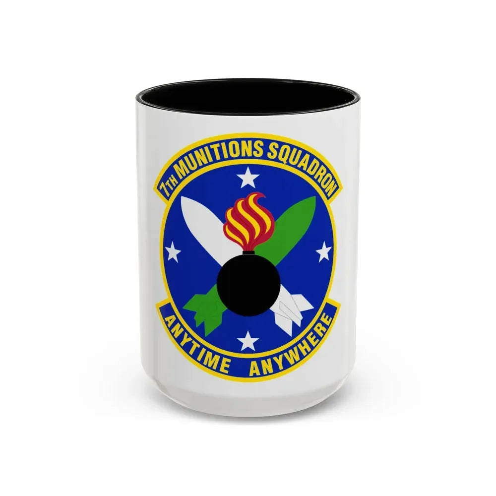 7 Munitions Squadron ACC (U.S. Air Force) Accent Coffee Mug 15oz Black - Go Mug Yourself