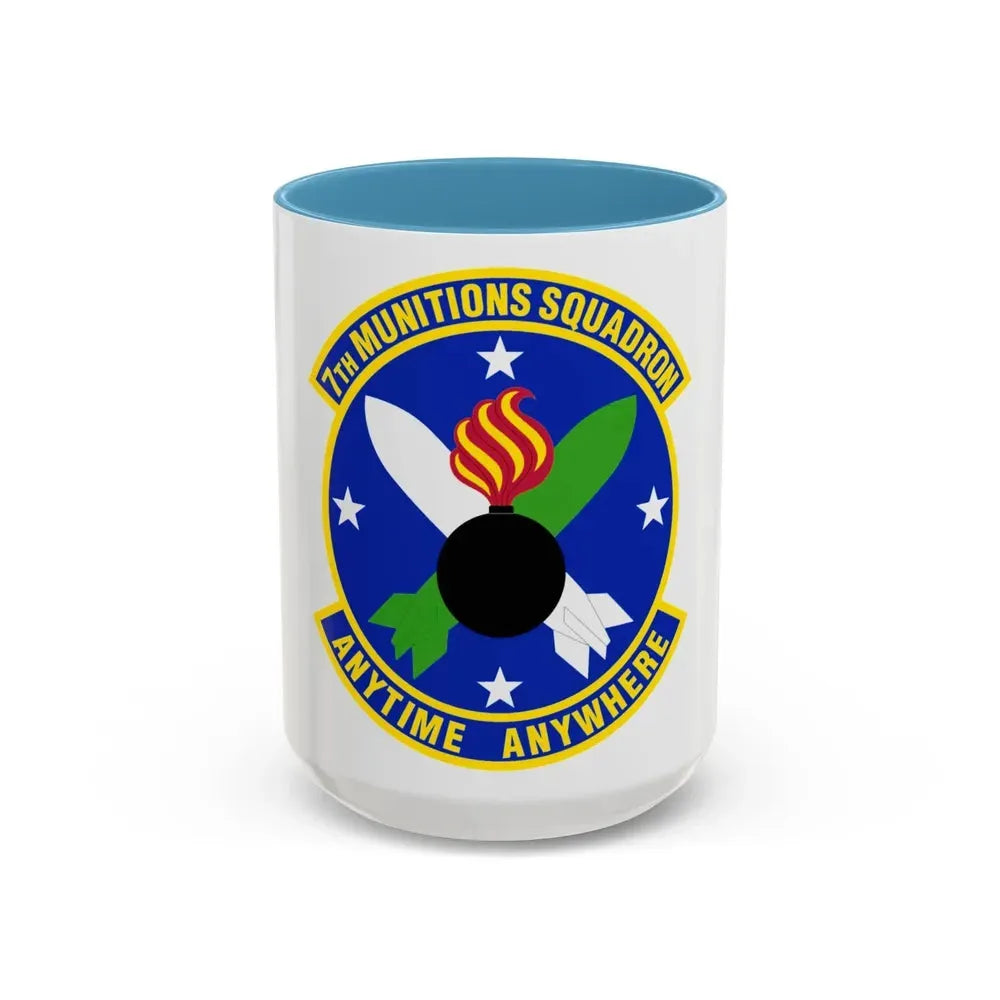 7 Munitions Squadron ACC (U.S. Air Force) Accent Coffee Mug 15oz Light Blue - Go Mug Yourself