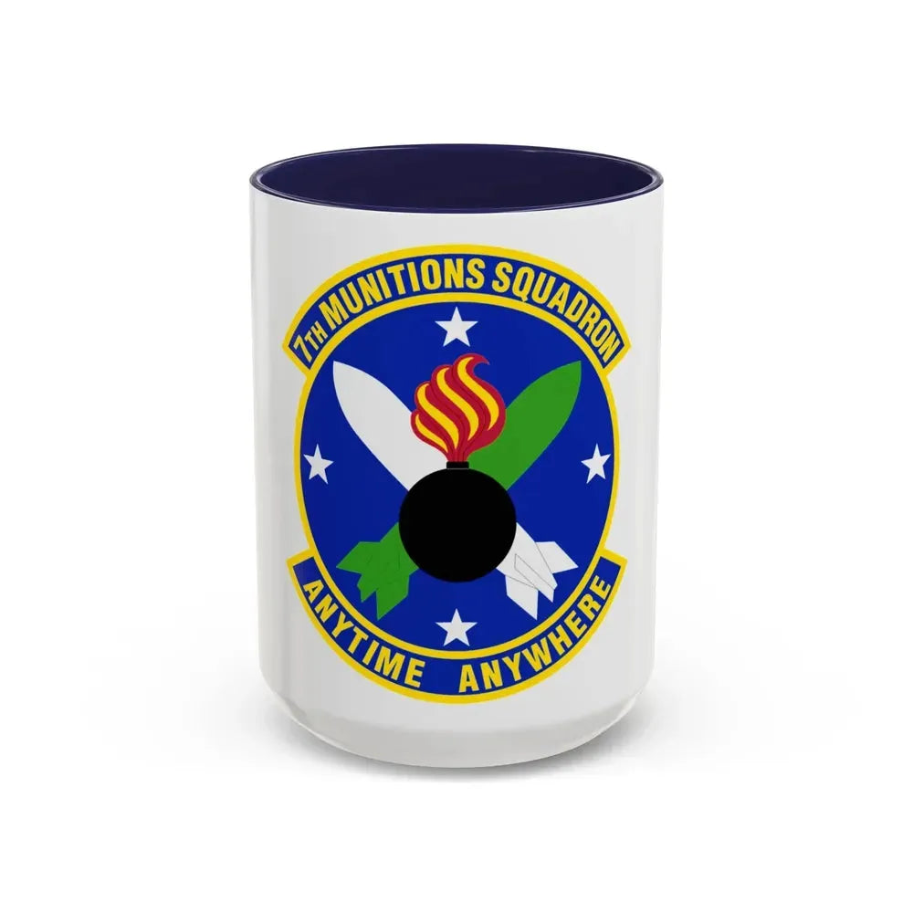 7 Munitions Squadron ACC (U.S. Air Force) Accent Coffee Mug 15oz Navy - Go Mug Yourself