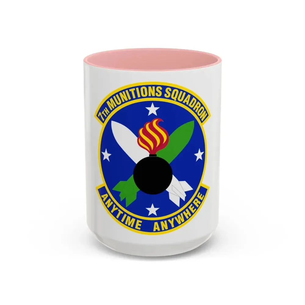 7 Munitions Squadron ACC (U.S. Air Force) Accent Coffee Mug 15oz Pink - Go Mug Yourself