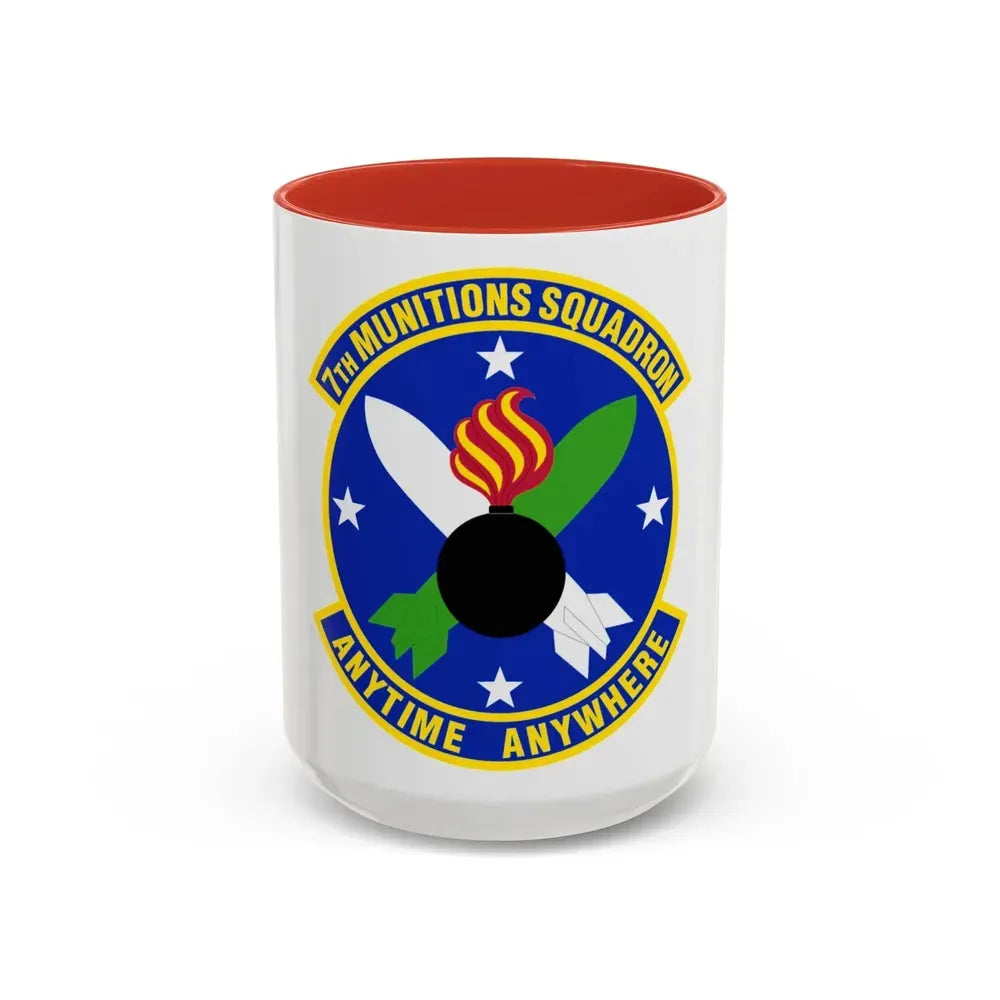 7 Munitions Squadron ACC (U.S. Air Force) Accent Coffee Mug 15oz Red - Go Mug Yourself