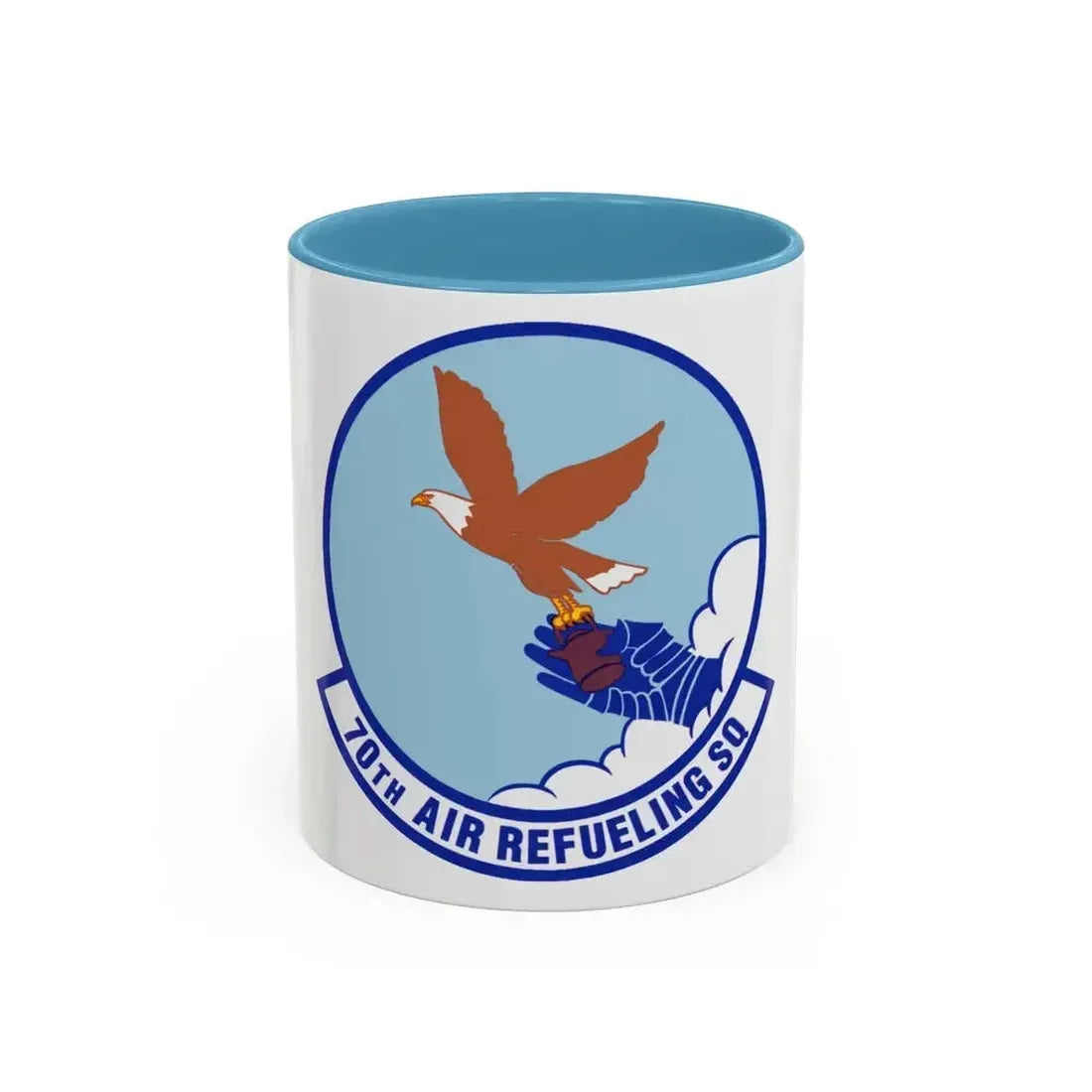 70 Air Refueling Squadron AFRC (U.S. Air Force) Accent Coffee Mug 11oz Light Blue - Go Mug Yourself