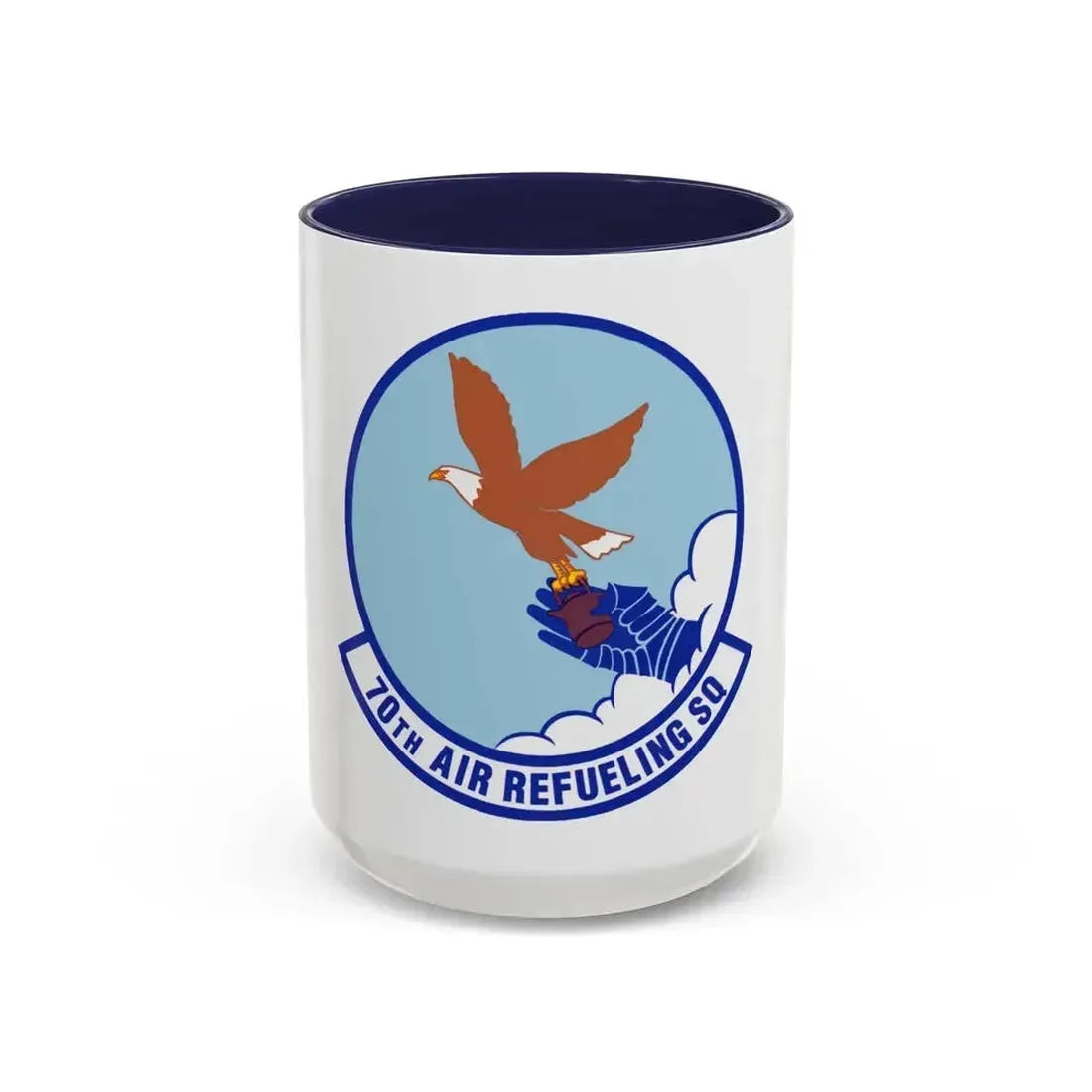 70 Air Refueling Squadron AFRC (U.S. Air Force) Accent Coffee Mug 15oz Navy - Go Mug Yourself