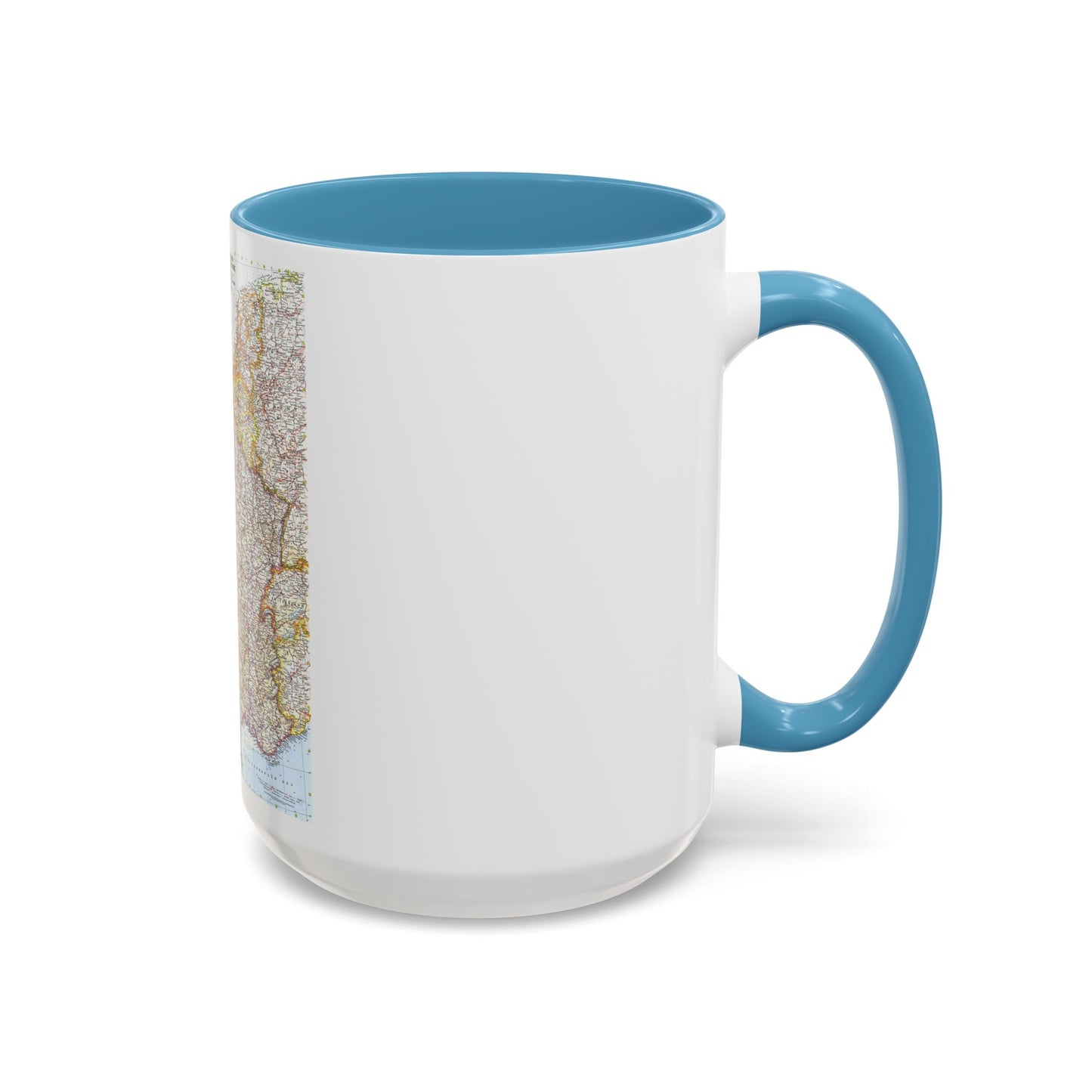 France, Belgium, and the Netherlands (1960) (Map) Accent Coffee Mug