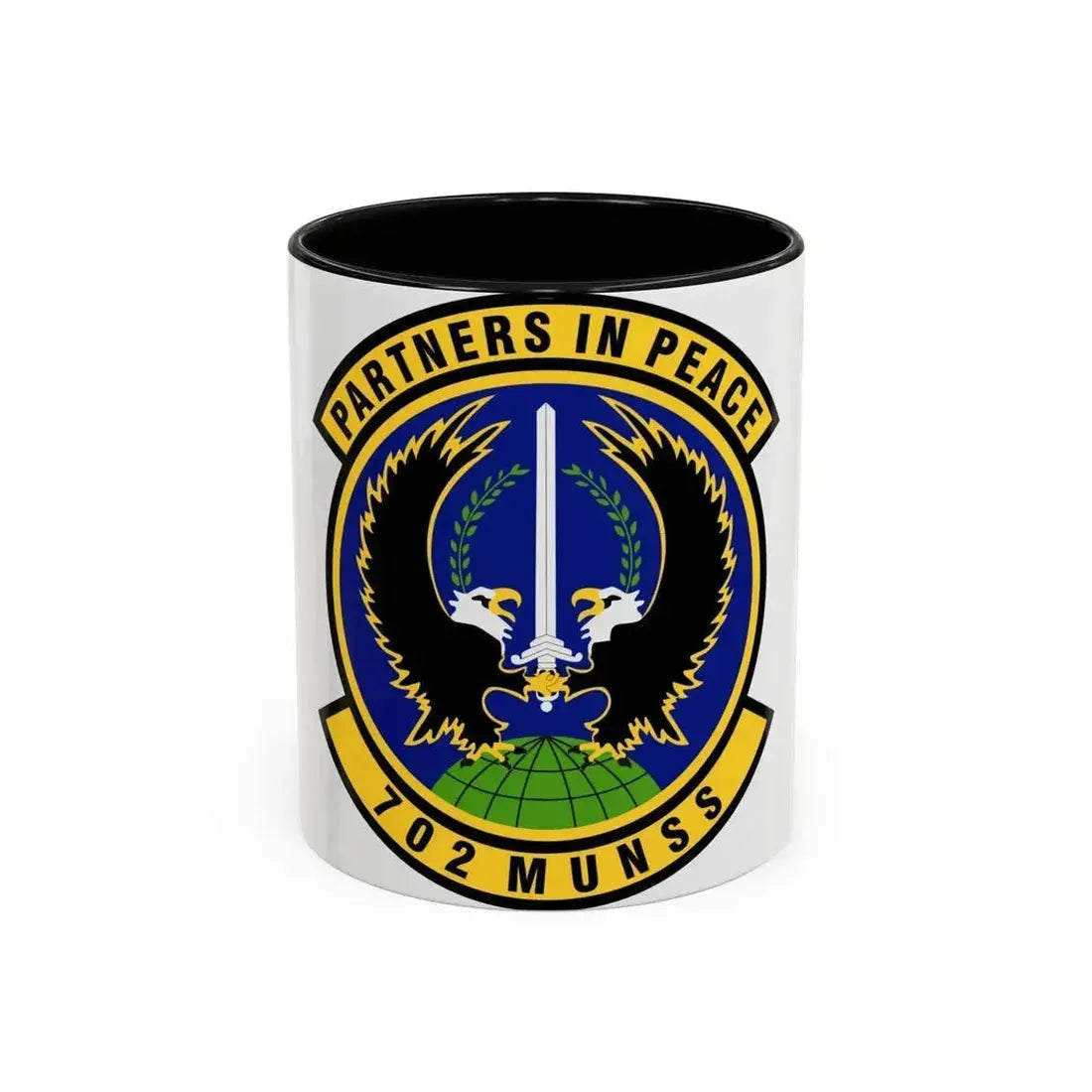 702d Munitions Support Squadron (U.S. Air Force) Accent Coffee Mug 11oz Black - Go Mug Yourself