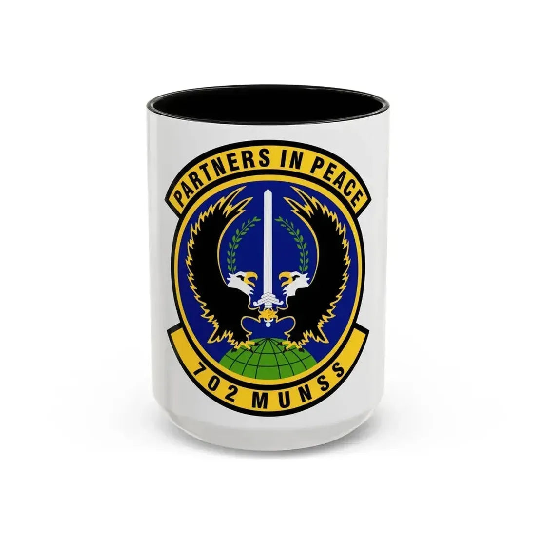 702d Munitions Support Squadron (U.S. Air Force) Accent Coffee Mug 15oz Black - Go Mug Yourself