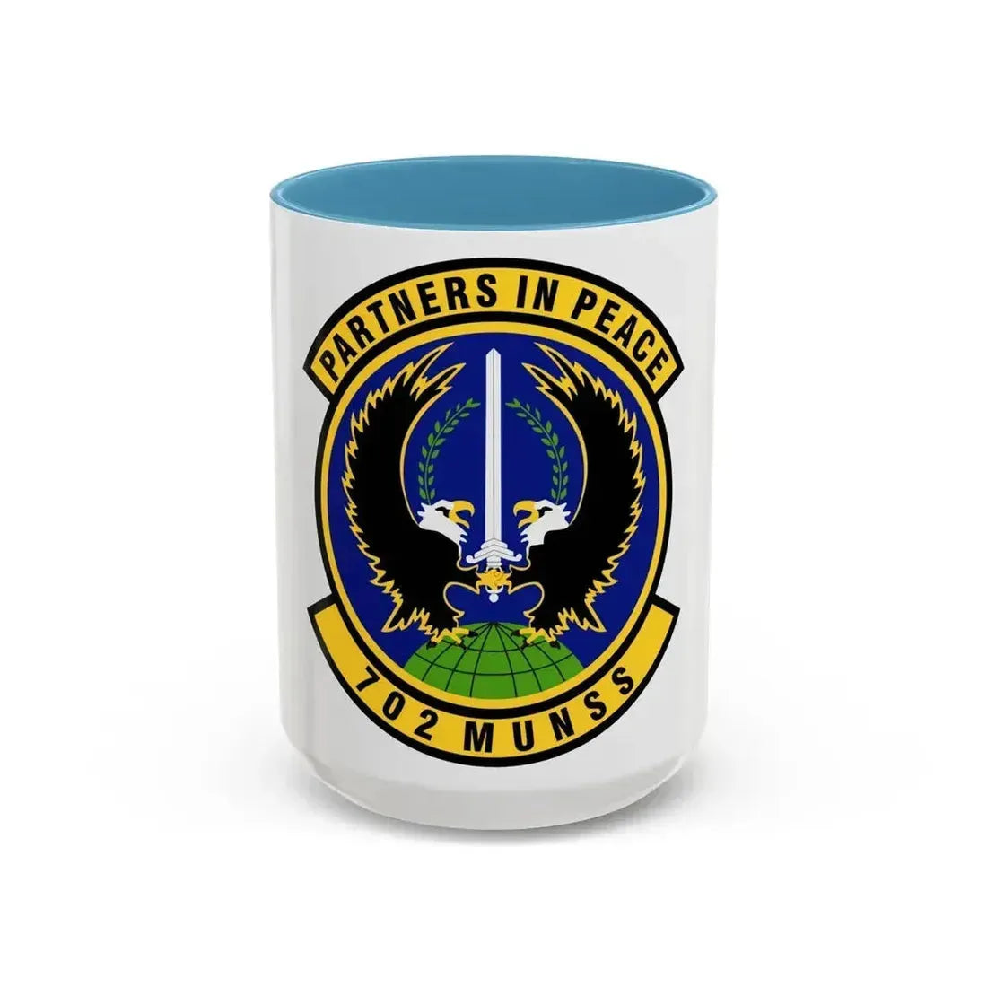 702d Munitions Support Squadron (U.S. Air Force) Accent Coffee Mug 15oz Light Blue - Go Mug Yourself
