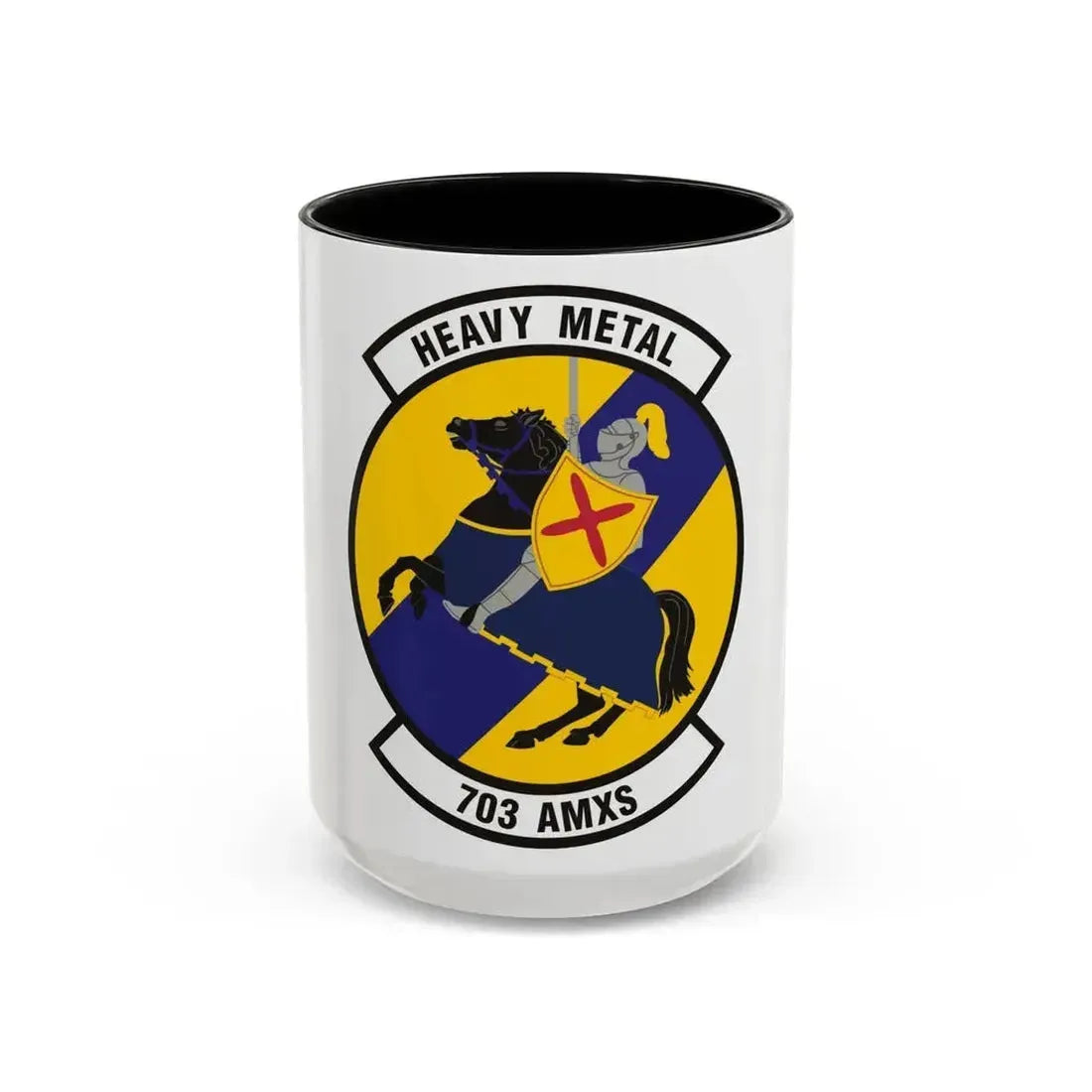 703d Aircraft Maintenance Squadron (U.S. Air Force) Accent Coffee Mug 15oz Black - Go Mug Yourself