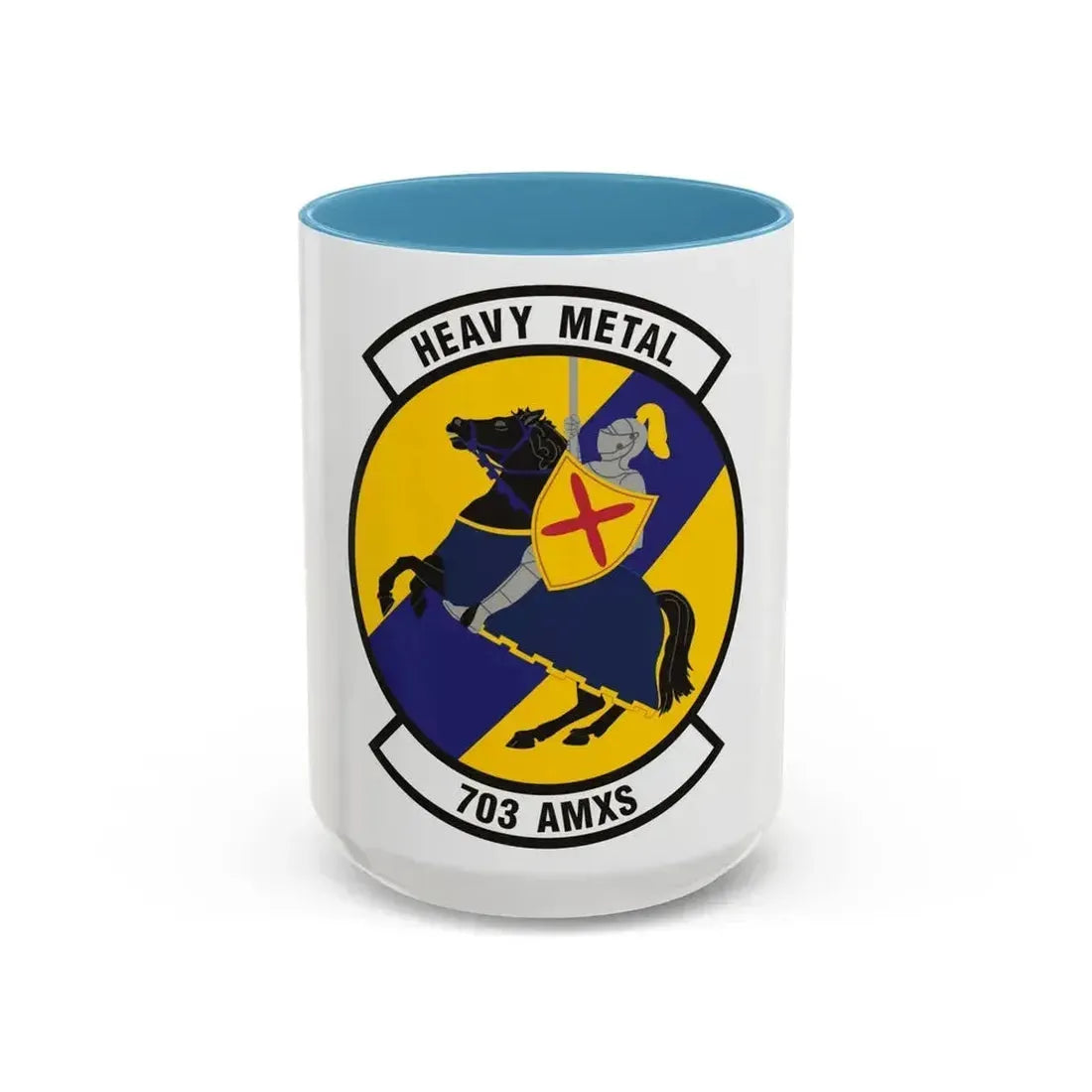 703d Aircraft Maintenance Squadron (U.S. Air Force) Accent Coffee Mug 15oz Light Blue - Go Mug Yourself