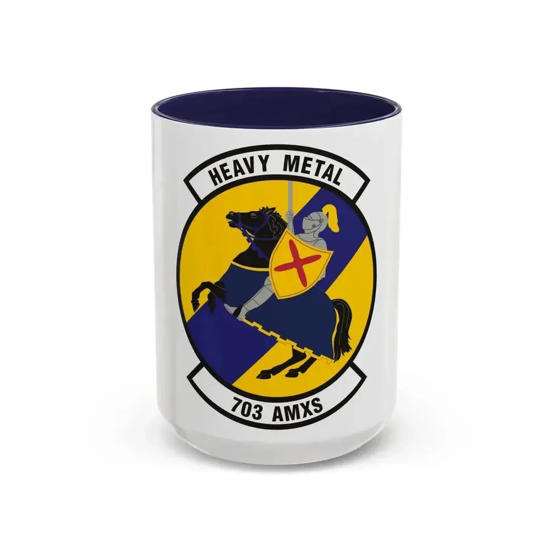 703d Aircraft Maintenance Squadron (U.S. Air Force) Accent Coffee Mug 15oz Navy - Go Mug Yourself