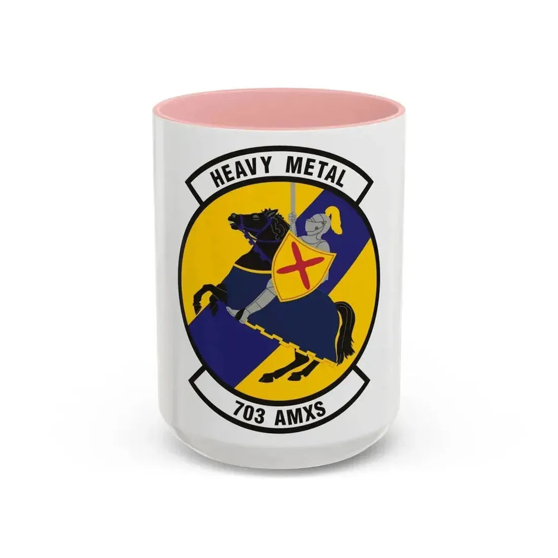 703d Aircraft Maintenance Squadron (U.S. Air Force) Accent Coffee Mug 15oz Pink - Go Mug Yourself