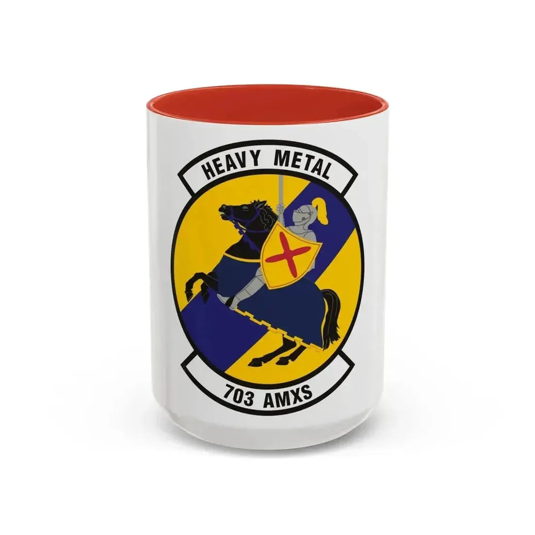 703d Aircraft Maintenance Squadron (U.S. Air Force) Accent Coffee Mug 15oz Red - Go Mug Yourself