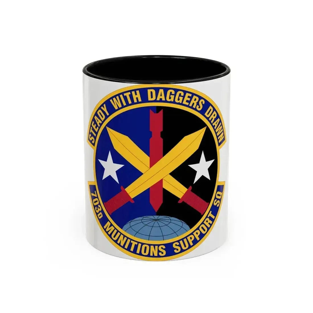 703d Munitions Support Squadron (U.S. Air Force) Accent Coffee Mug 11oz Black - Go Mug Yourself