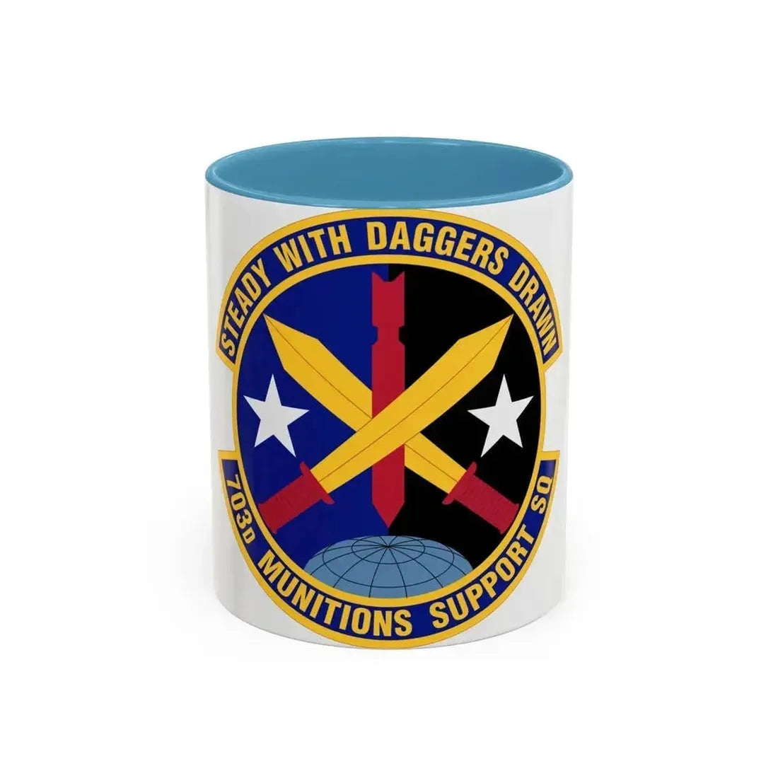 703d Munitions Support Squadron (U.S. Air Force) Accent Coffee Mug 11oz Light Blue - Go Mug Yourself