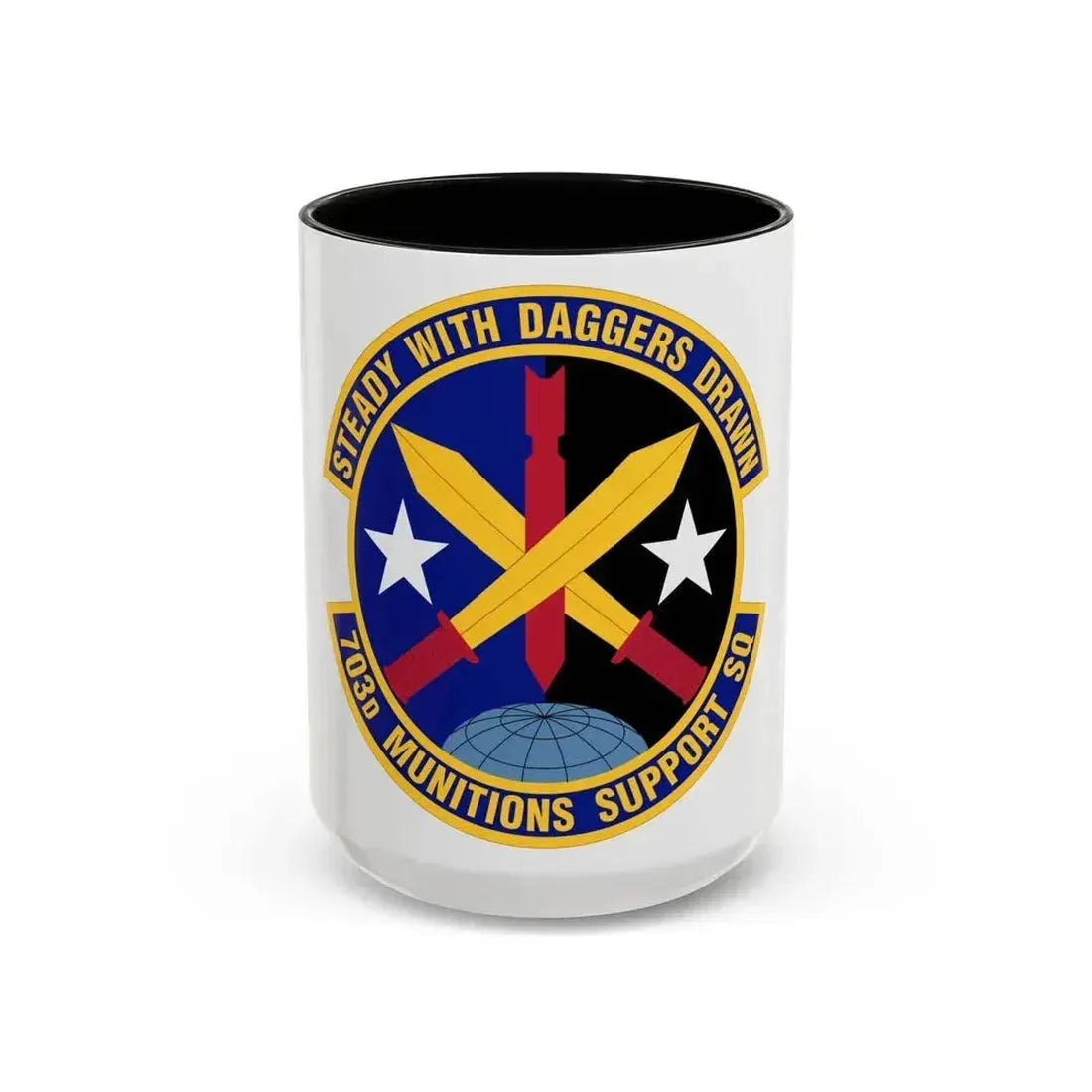 703d Munitions Support Squadron (U.S. Air Force) Accent Coffee Mug 15oz Black - Go Mug Yourself