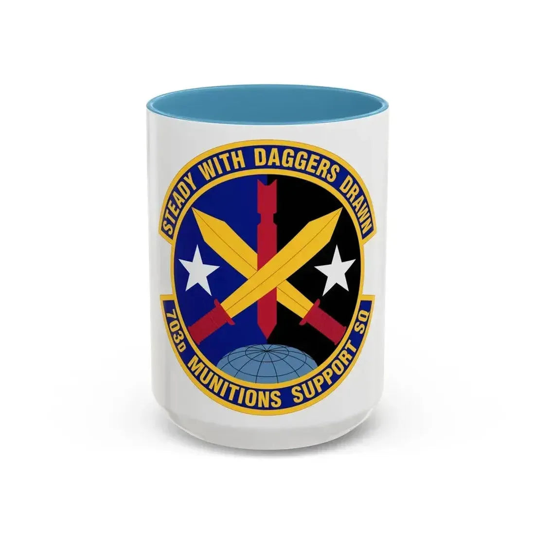 703d Munitions Support Squadron (U.S. Air Force) Accent Coffee Mug 15oz Light Blue - Go Mug Yourself