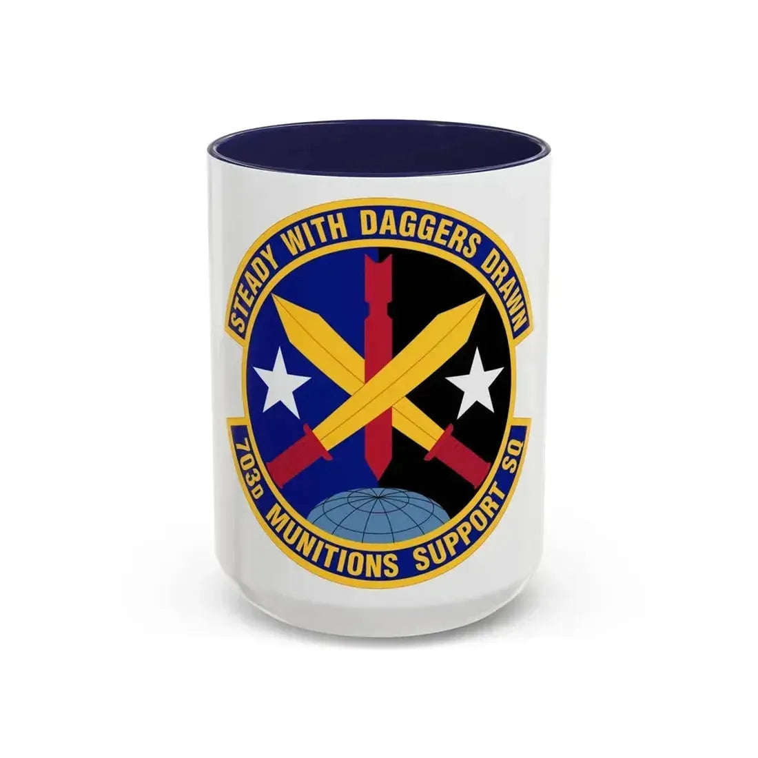 703d Munitions Support Squadron (U.S. Air Force) Accent Coffee Mug 15oz Navy - Go Mug Yourself