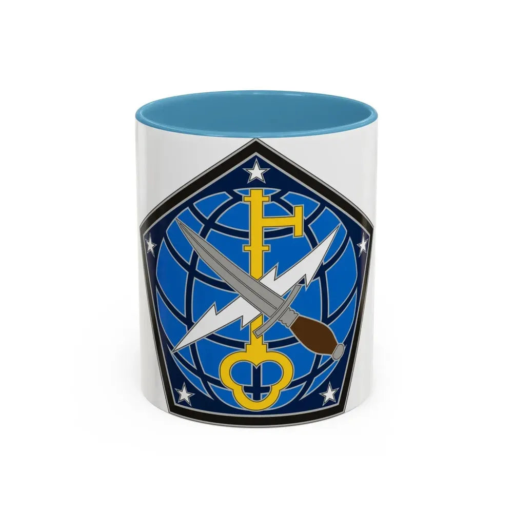 704 Military Intelligence Brigade (U.S. Army) Accent Coffee Mug 11oz Light Blue - Go Mug Yourself
