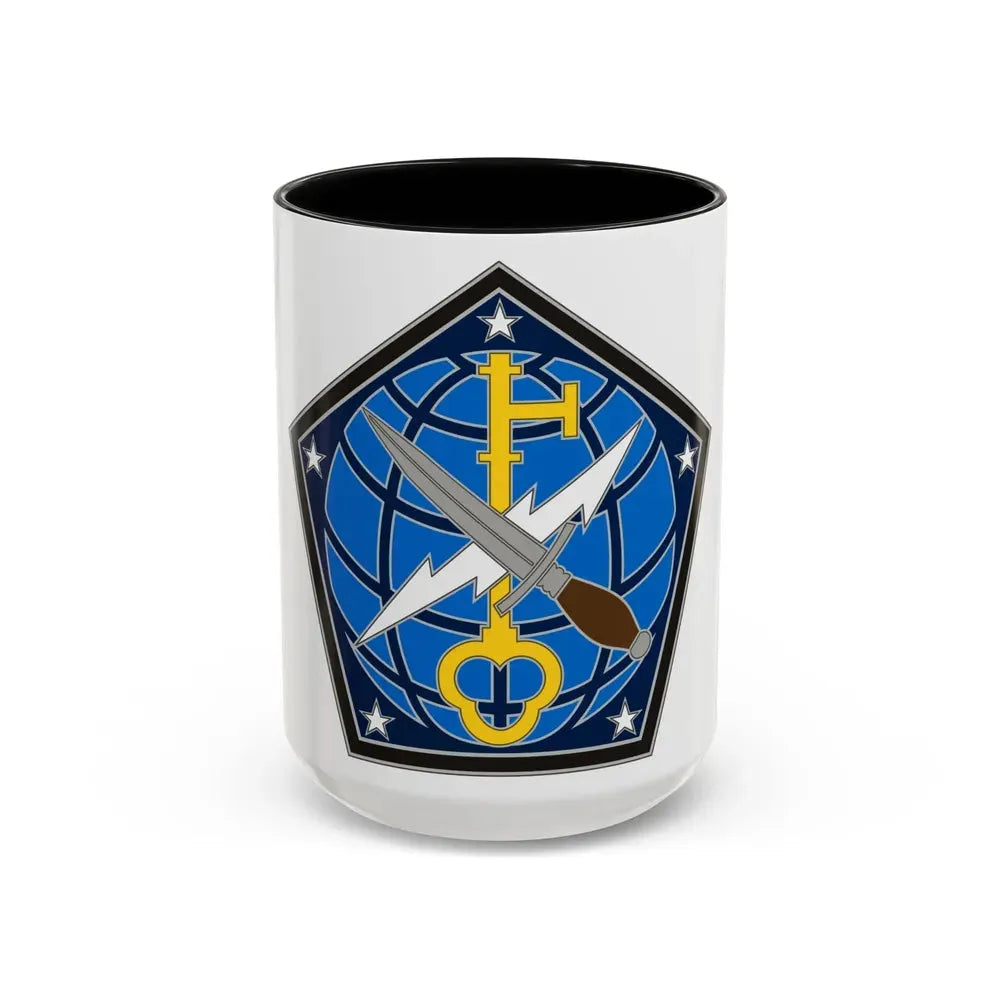 704 Military Intelligence Brigade (U.S. Army) Accent Coffee Mug 15oz Black - Go Mug Yourself