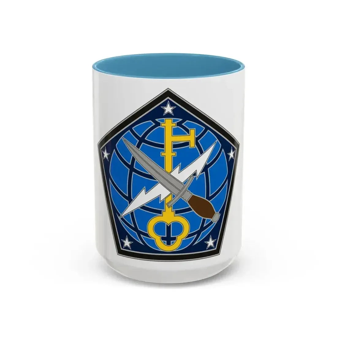 704 Military Intelligence Brigade (U.S. Army) Accent Coffee Mug 15oz Light Blue - Go Mug Yourself