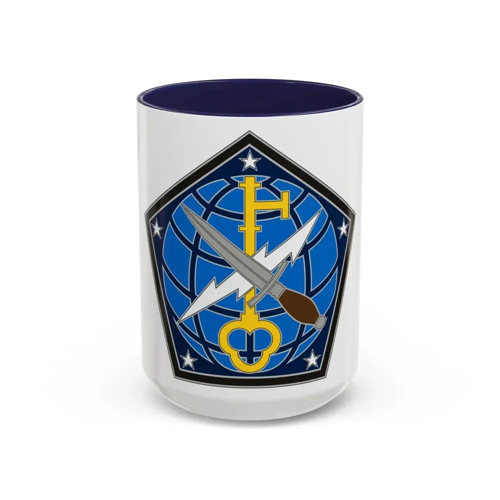 704 Military Intelligence Brigade (U.S. Army) Accent Coffee Mug 15oz Navy - Go Mug Yourself