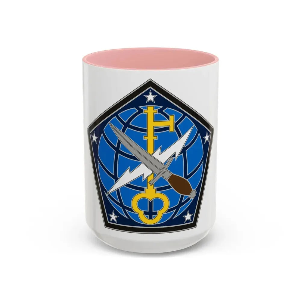 704 Military Intelligence Brigade (U.S. Army) Accent Coffee Mug 15oz Pink - Go Mug Yourself