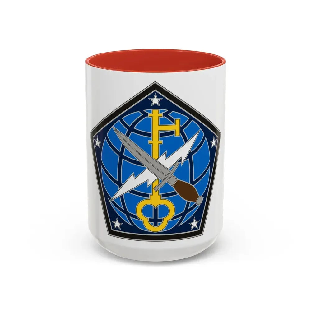 704 Military Intelligence Brigade (U.S. Army) Accent Coffee Mug 15oz Red - Go Mug Yourself