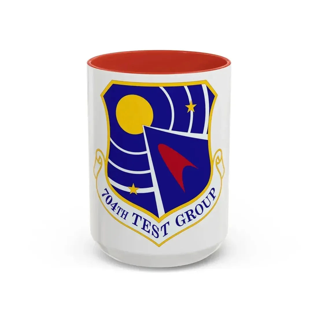 704 Test Group AFMC (U.S. Air Force) Accent Coffee Mug 15oz Red - Go Mug Yourself