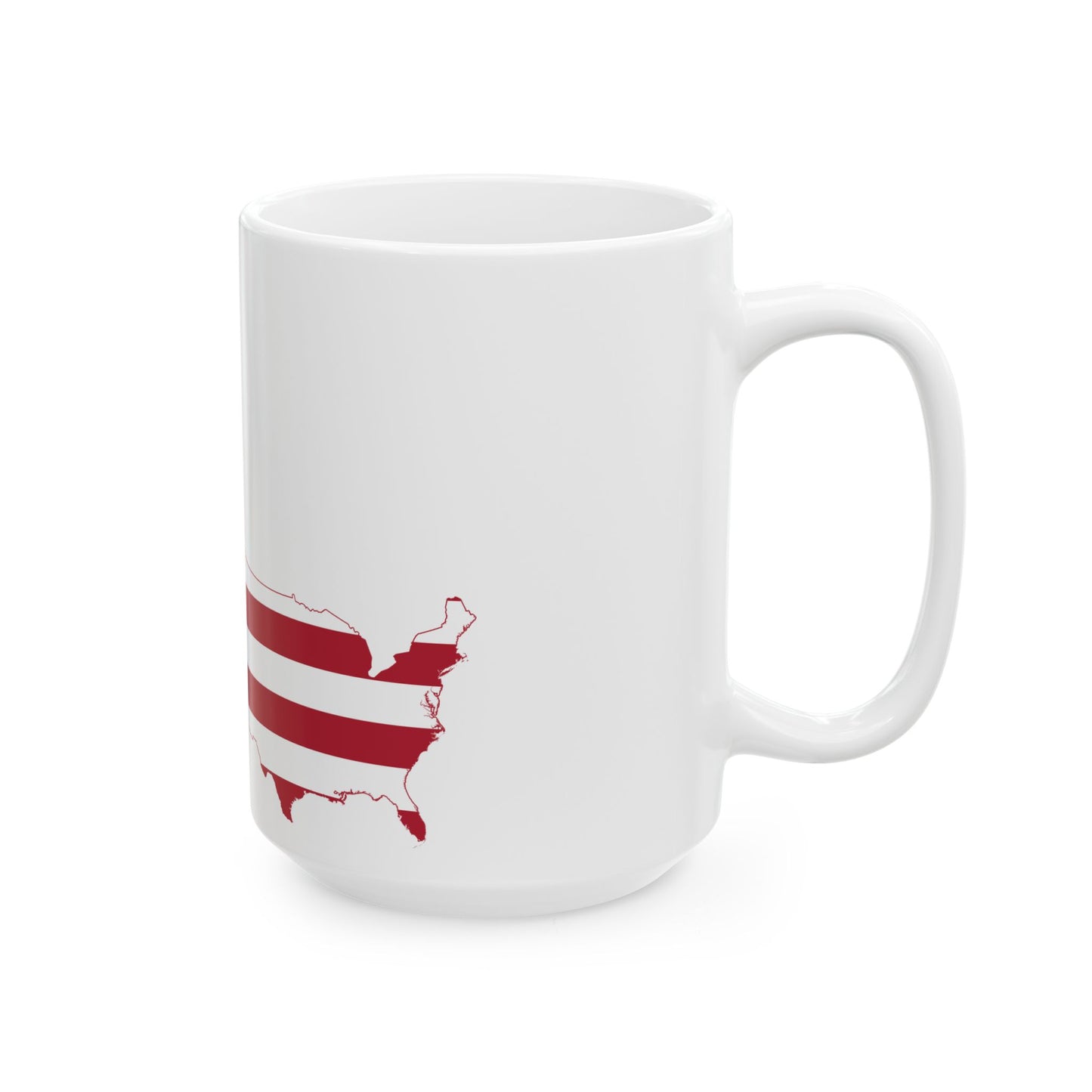 Flag-map of the United States 50 states (United States) White Coffee Mug