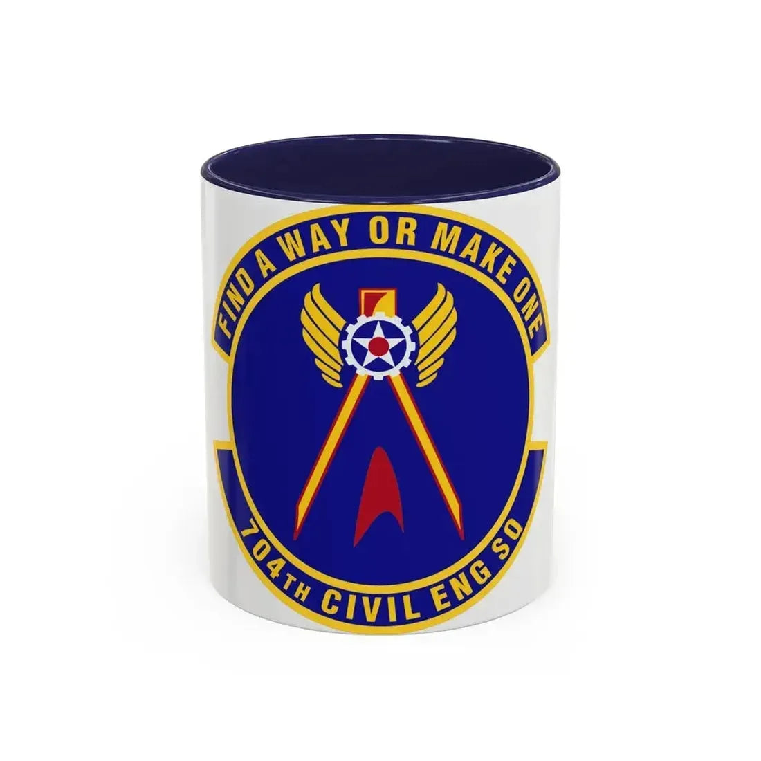 704th Civil Engineer Squadron (U.S. Air Force) Accent Coffee Mug 11oz Navy - Go Mug Yourself