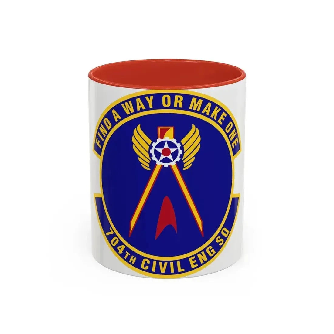 704th Civil Engineer Squadron (U.S. Air Force) Accent Coffee Mug 11oz Red - Go Mug Yourself